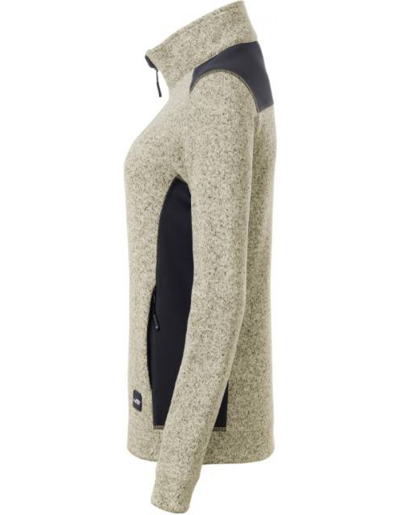 Jachetă de lucru tricotată din fleece pentru femei-groasa